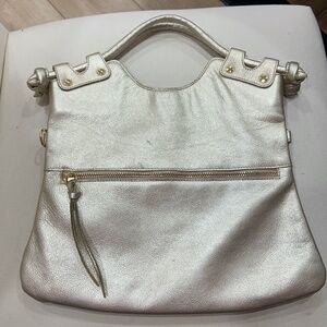 Vintage Pietro Alessandro Metallic Leather Tote NYC 1982